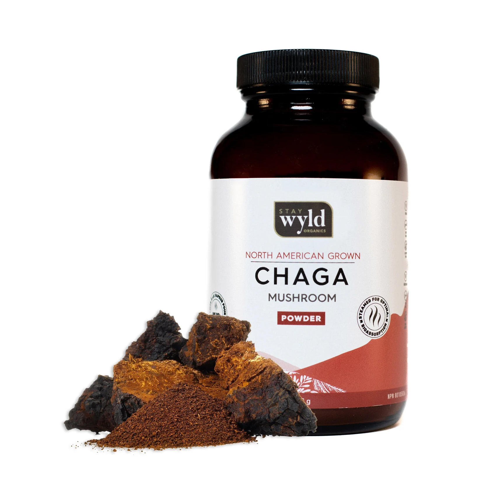 Stay Wyld Organics – Chaga Mushroom Capsules (Bottle of 60) - Image 5